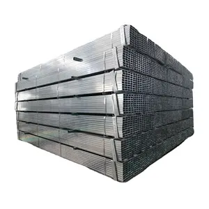 高品質HSSスクエアチューブ亜鉛メッキ鋼管鉄長方形チューブ長さ12mカーポート構造パンチング加工