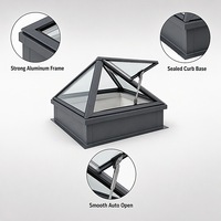 Lucarne de toit résistante aux ouragans, au vent, à la grêle et à la pluie, en verre trempé double vitrage pour villa et maison côtière