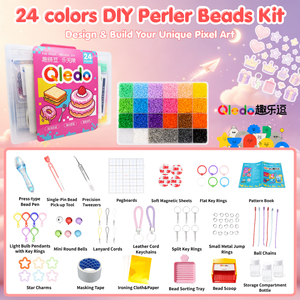 ชุดลูกปัดเพอร์เลอร์ <span class=keywords><strong>DIY</strong></span> 24/48/72/96/120 สี ขนาด 2.6 มม. พร้อมอุปกรณ์ครบชุด สำหรับเด็ก สร้างสรรค์<span class=keywords><strong>งาน</strong></span><span class=keywords><strong>ศิลปะ</strong></span>พิกเซล ของเล่นงานฝีมือ ลูกปัดรีดร้อน - Product Image 5