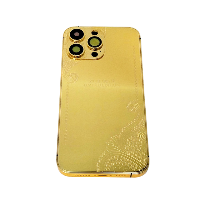 Customized Design Bar Luxury Metal Gold Plating Thick Gold Vacuum Plating Phone Frame for Series