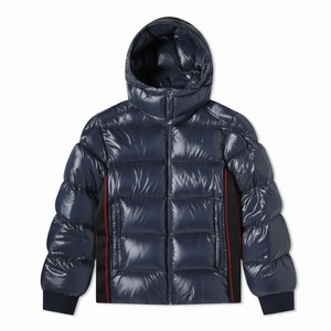 แจ็กเก็ตขนเป็ดหนาแบบมีซิปมีฮู้ดสำหรับผู้หญิงคอตั้งดีไซน์แบบ2024ผ้าแคนวาสไซส์ใหญ่พิเศษสำหรับฤดูหนาว - Product Image 1