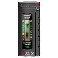Comprobador de Baterías Universal ANENG BT167 para Pilas AA, AAA, C, D, 9V, 1.5V y Pilas de Botón, No Requiere Pilas