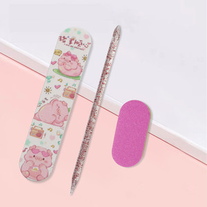 3 Pcs <b>Mini</b> Nail File Cuticle Pusher Emery Stick Set Reusable Buffer Cleaning Remover Manicure Pedicure <b>Tool</b> <b>Kit</b> for Salon - Product Image 2