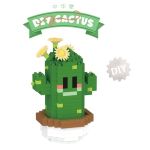 Building <b>Block</b> Sets Cacti Flowers Potted Plants Desktop Ornaments Educational Toys For Kids 8 13 Years Unisex DIY Compatible - Product Image 4