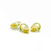 Vente en gros de pierres précieuses de zircon cubique de poire colorée glace concassée zircon cubique jaune en vrac