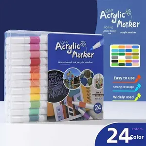 Pennarelli Acrilici a Punta Fine Impermeabili per Disegno, Set Completo Fai-da-Te, Non Sbavanti, Impilabili, per Studenti, Acquerello Cinese - Product Image 4