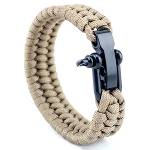 Camping Emergency Survival Bracelet Durable Simple Paracord Bracelet With U-shaped Buckle
