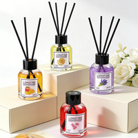 Diffuseur de parfum de luxe aux fruits sans flamme avec bâtonnets en rotin, parfum stable, désodorisant d'ambiance pour la maison, la toilette, le hall, ornement décoratif