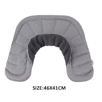 Coussin chauffant ergonomique en forme de U pour le cou et les épaules, à base de graines de lin et de lavande, compatible micro-ondes