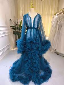Robe longue en gaze fine S1646N pour femmes enceintes, jupe longue, vêtements <span class=keywords><strong>de</strong></span> studio photo, vêtements sexy grande taille pour femmes, vêtements <span class=keywords><strong>de</strong></span> nuit - Product Image 2