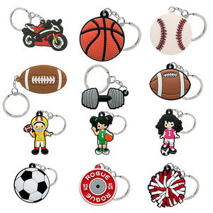 Porte-clés en caoutchouc Porte-clés personnalisé 2d 3d Logo Printing <span class=keywords><strong>Rugby</strong></span> Boy Sports Porte-clés en silicone Porte-clés en pvc souple - Product Image 5