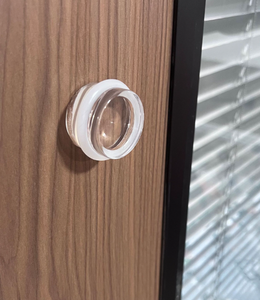 Tope de Puerta Cilíndrico Transparente Autoadhesivo de Goma Anticolisión y Antiruido para Protección de Paredes y Muebles - Product Image 3