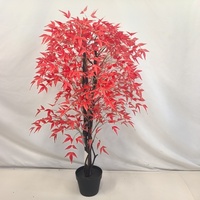 Arbre Bonsaï Artificiel en Érable Japonais Feuille d'Automne, Petit Topiaire d'Intérieur pour la Maison et le Bureau, Plante d'Érable en Soie Artificielle Résistante aux Intempéries