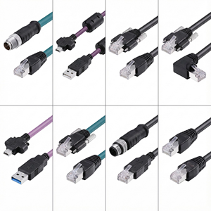 Промышленный сетевой кабель M12 D-code 4-контактный M12-RJ45, высокогибкий Ethernet-кабель Cat5E, кабель RJ45/M12 - Product Image 1