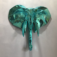 Vente en gros Grand fond Décoration murale Ornements créatifs Décoration intérieure Lumière créative nordique Sculpture de statut d'éléphant de luxe