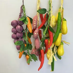 Simulasi sayuran lada kentang jagung bawang putih tali gantung kacang pertanian senang restoran model taman alat peraga dekoratif