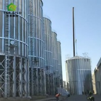 Silo de stockage de céréales modulaire à fond trémie pour usine d'aliments pour animaux et entrepôt de céréales