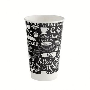 Customized Printing 22oz 700ml Eco-friendly Disposable Double Wall Paper <b>Cups</b> for Hot Drink with Lid - Product Image 2