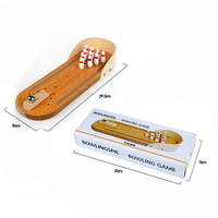 LZY721 Vente chaude Jouets en bois Mini jeu de quilles Table de quilles en bois Jeux éducatifs pour enfants