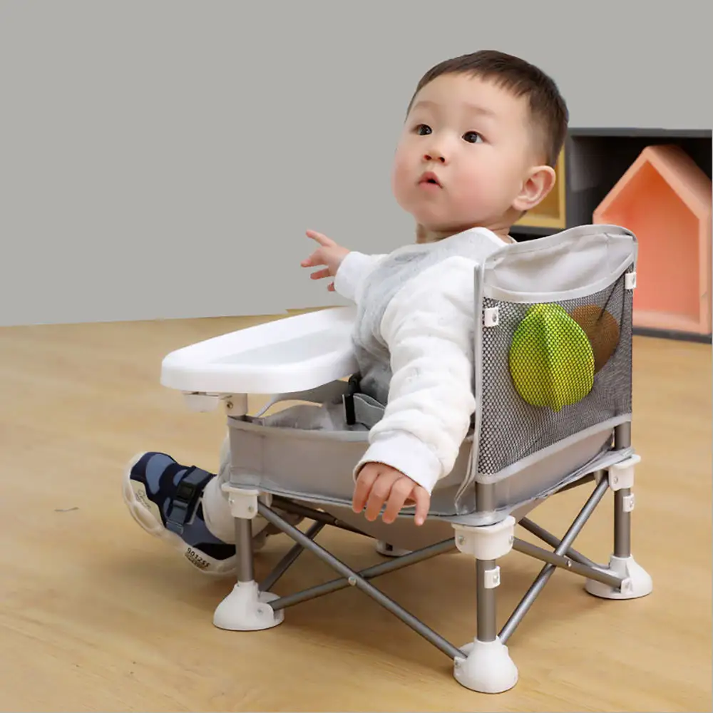 Baby Foldable Portable Dining Chair With Board Safety Belt Kids Beach Chair Camping Kids Comfortable Feeding Seat Baby