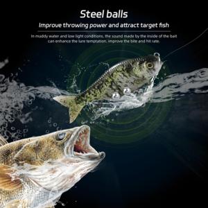 Esca Artificiale per Pesca in ABS Rigido Snodato, Nuovo Glide Swim <span class=keywords><strong>Bait</strong></span> con Coda Morbida in PVC, Esca Glide per Trota - Product Image 4