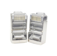 Connecteur RJ45 plaqué or traversant, boîtier PC Cat6, indice de protection IP67, prise réseau en cuivre sans oxygène