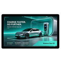 Écran publicitaire LCD mural à cadre fin, affichage numérique haute résolution pour la publicité en vitrine