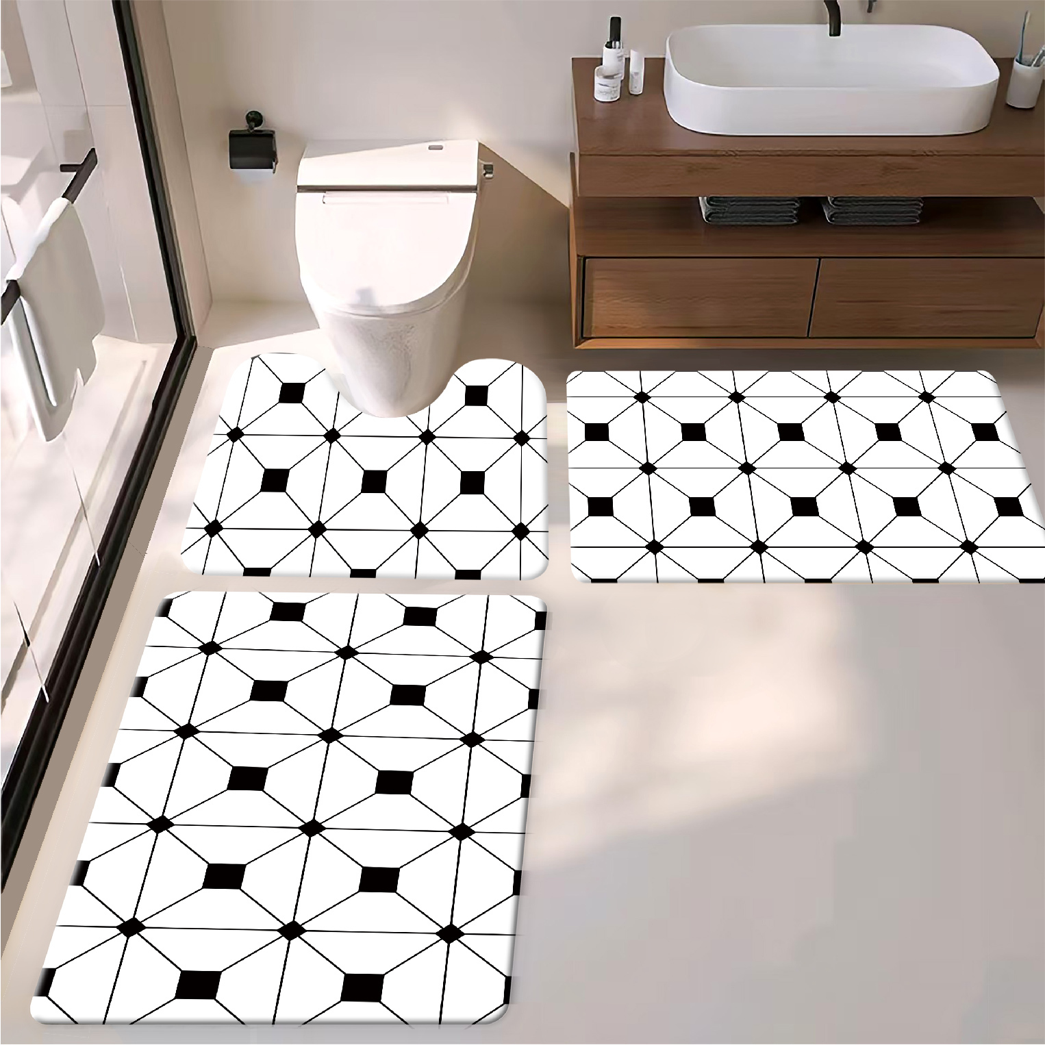 Motif moderne géométrique à motif de grille hexagonale à carreaux