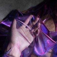 Tissu en maille extensible laser irisé, tissu tulle dégradé, tissu de créateur DIY pour costumes de scène Hanfu, robe pour femmes