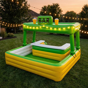 Plataforma Flotante Inflable de Grado Comercial para Bar/Piscina, Bar Flotante Inflable con Toldo para Fiestas en la Playa, Alquiler de Yates <span class=keywords><strong>y</strong></span> Piscinas - Product Image 4