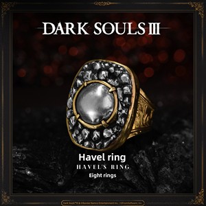 Bague de Havel en verre Starforged <span class=keywords><strong>Dark</strong></span> <span class=keywords><strong>Souls</strong></span> III, accessoire de <span class=keywords><strong>jeu</strong></span> Bandai pour homme, en stock - Product Image 6