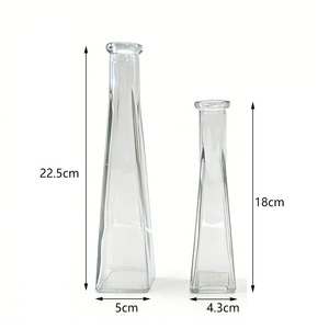 Vase en verre dégradé bleu effet goutte d'eau, bouteille haute <span class=keywords><strong>et</strong></span> étroite à col fin pour <span class=keywords><strong>fleur</strong></span> à tige unique, décoration intérieure, fournisseur en gros - Product Image 4