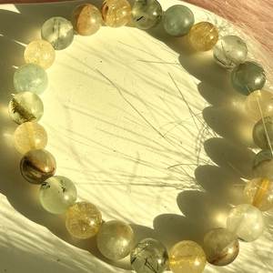 Bracelet en pierre naturelle avec perles de verre colorées, bijoux Feng Shui pour l'alignement et la prospérité, pour les grossistes, option d'expédition assurée - Product Image 5