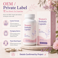 Capsules de probiotiques pour femmes OEM 20 milliards d'UFC - Nutrition probiotique quotidienne pour femmes, 60 unités, étiquette privée disponible