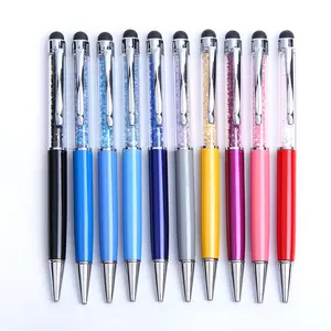 水晶电容式金属定制笔logo印花广告促销签字笔礼品现货0.5毫米圆珠笔可爱