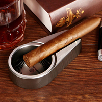 CIGARLOONG Deluxe Coupe-cigares en métal et briquet, ensemble avec cendrier portable, logo personnalisé, vente en gros, accessoires pour cigares de haute qualité