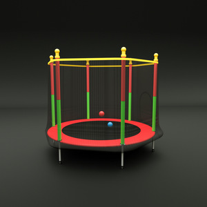 Trampolín Redondo Plegable para el Hogar, Marco de <span class=keywords><strong>1.4</strong></span> <span class=keywords><strong>m</strong></span>, Material PP, Juguete de Fitness para Interiores y Exteriores con Red de Protección - Product Image 2