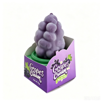 Crème glacée aux fruits aromatisée à la grappe 3D, certifiée Halal, en gros, forme amusante, bâtonnets de glace personnalisés, emballage en boîte de chocolat au lait