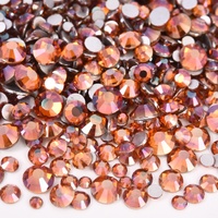 Cristales al por Mayor de Fábrica OLeeya, 14400 Unidades de Cuentas de Vidrio de Tamaños Variados SS6-SS20, 2028 Piedras de Cristal Planas sin Fijación en Caliente para Decoración de Uñas