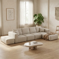 Ensemble de canapés modulaires compressés sans structure, surdimensionnés, extra profonds, 6 places, sans assemblage requis