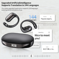 AI translasi klip telinga Stereo Earphone nirkabel olahraga luar ruangan XG22 Headset klasik kait telinga dengan tampilan Digital Led