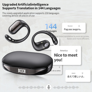AI Translation Stereo Ear Clip Outdoor Sport Wireless Earphone XG22 Ear Hooks Classic <strong>Headset</strong> With Led Digital Display - Product Image 2