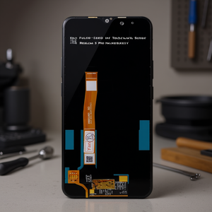 LCD เต็มจอและหน้าจอสัมผัสสำหรับ realme 5 Pro (RMX1971) -สีดำ - Product Image 3