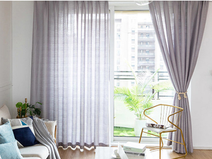 Voilage élégant de style européen en tissu uni, rideau transparent en tulle pour la maison et l'hôtel - Product Image 2