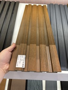 Paneles acanalados <span class=keywords><strong>de</strong></span> WPC impermeables <span class=keywords><strong>de</strong></span> 177*13 mm en colores Chocolate, Teak, Coffee, <span class=keywords><strong>Redwood</strong></span> y Negro para decoración <span class=keywords><strong>de</strong></span> paredes exteriores, techos, patios y jardines. - Product Image 2