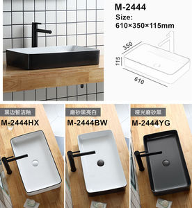 Lavabo en céramique de couleur antique pour salle de bain - Product Image 3