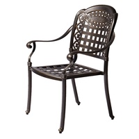 Ensemble de meubles de jardin européens pour l'extérieur Table de barbecue en fonte d'aluminium et chaises 6 places