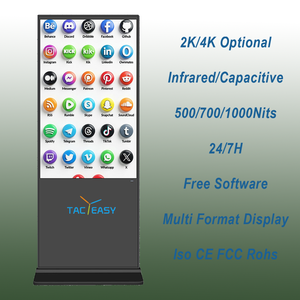 Reproductor de Video LCD para <span class=keywords><strong>TV</strong></span>, Kiosco Interactivo con Pantalla Táctil, Pantalla Publicitaria Vertical, Tótem de Señalización Digital para Centros Comerciales - Product Image 1