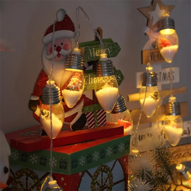 Christmas Tree Wishing Ball Led String Light Xmas Hanging Lamp Fairy Lights Garland Home Decoration Ornament New Year Gifts