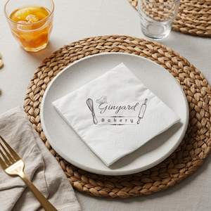 Serviettes <span class=keywords><strong>de</strong></span> Cocktail Personnalisées en Pulpe <span class=keywords><strong>de</strong></span> Bois Vierge Imprimées sur Mesure 25*25 cm 3 Plis Sac Logo/Texte Personnalisé pour Entreprise Bar Fête Diplôme - Product Image 6